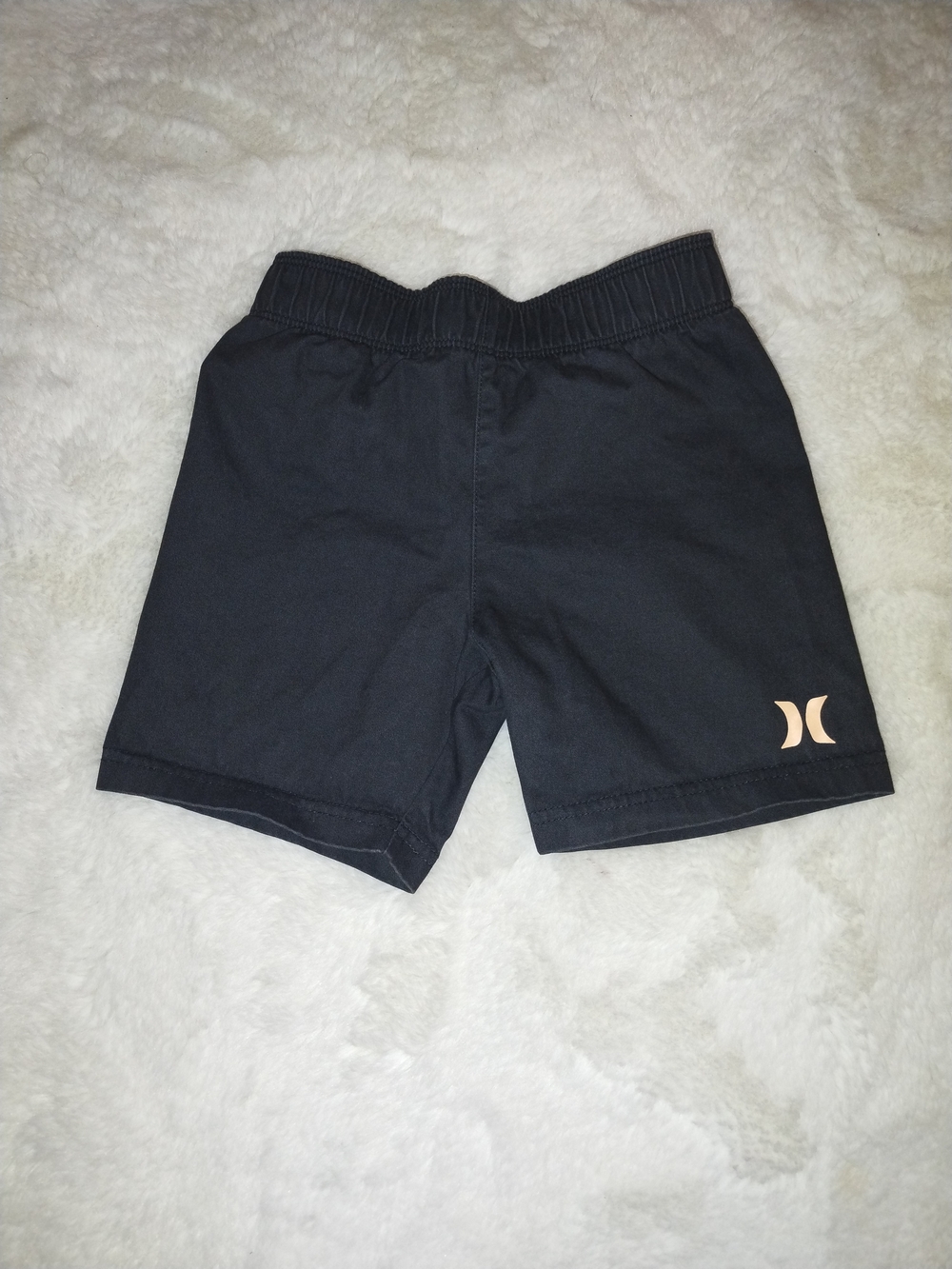 Hurley Kids Grey  Shorts with Peach Logo Accent